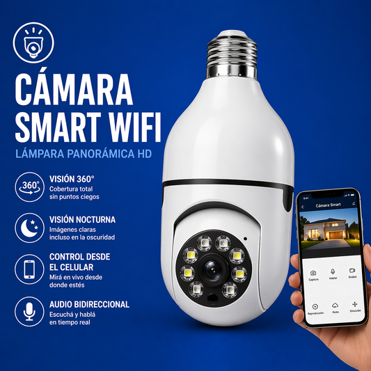 VisionBulb 360° - Vigila Tu Hogar Sin Que Nadie Lo Note