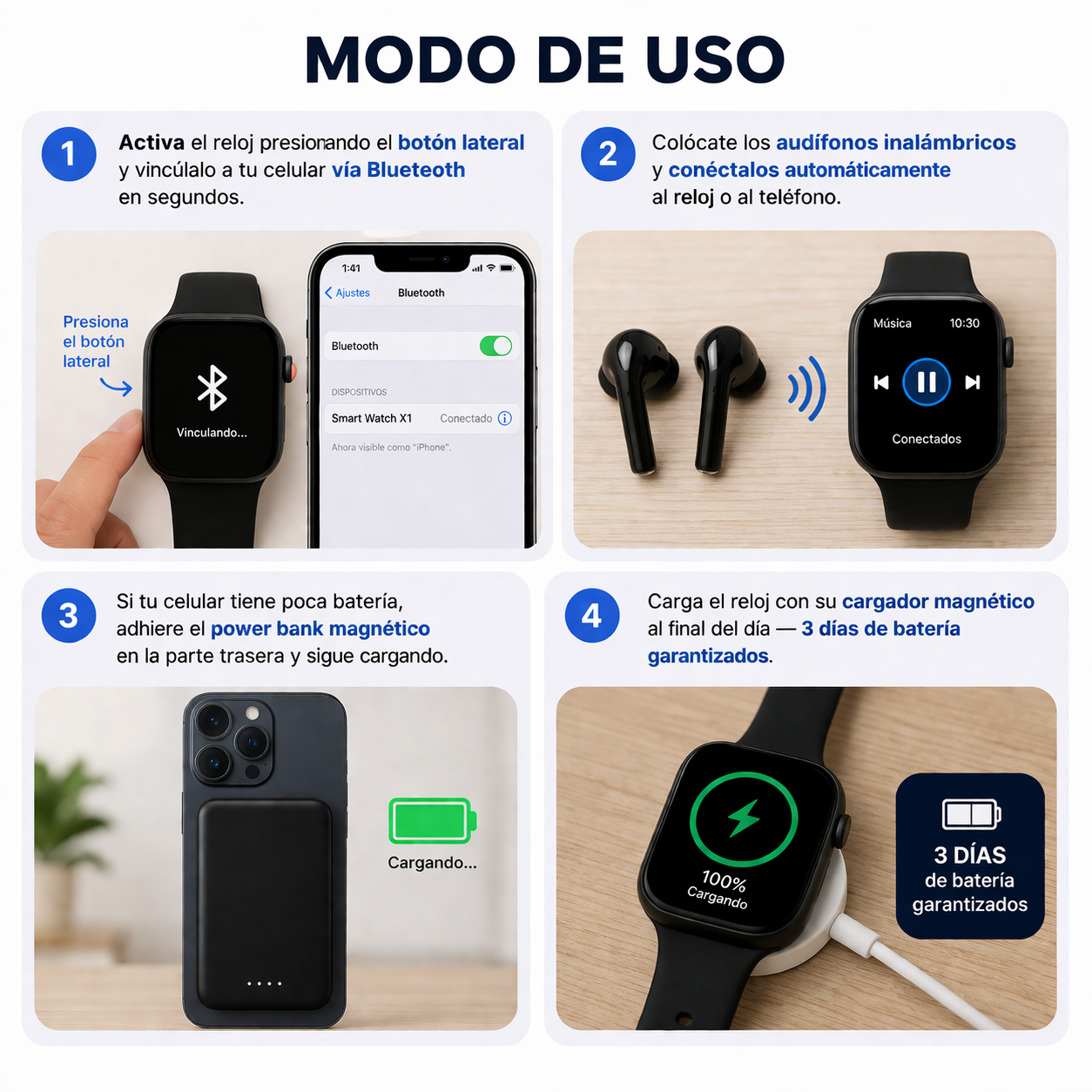DominioPro X8 Ultra - Controla tu salud, tu energía y tu música sin esfuerzo