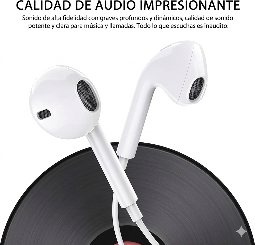 iPlugSound Pro - Audífonos con Cable Diseñados Solo para iPhone