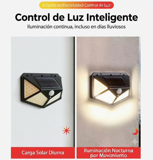 (4X1) SolGuard - Ilumina y Protege tu Hogar sin Cables