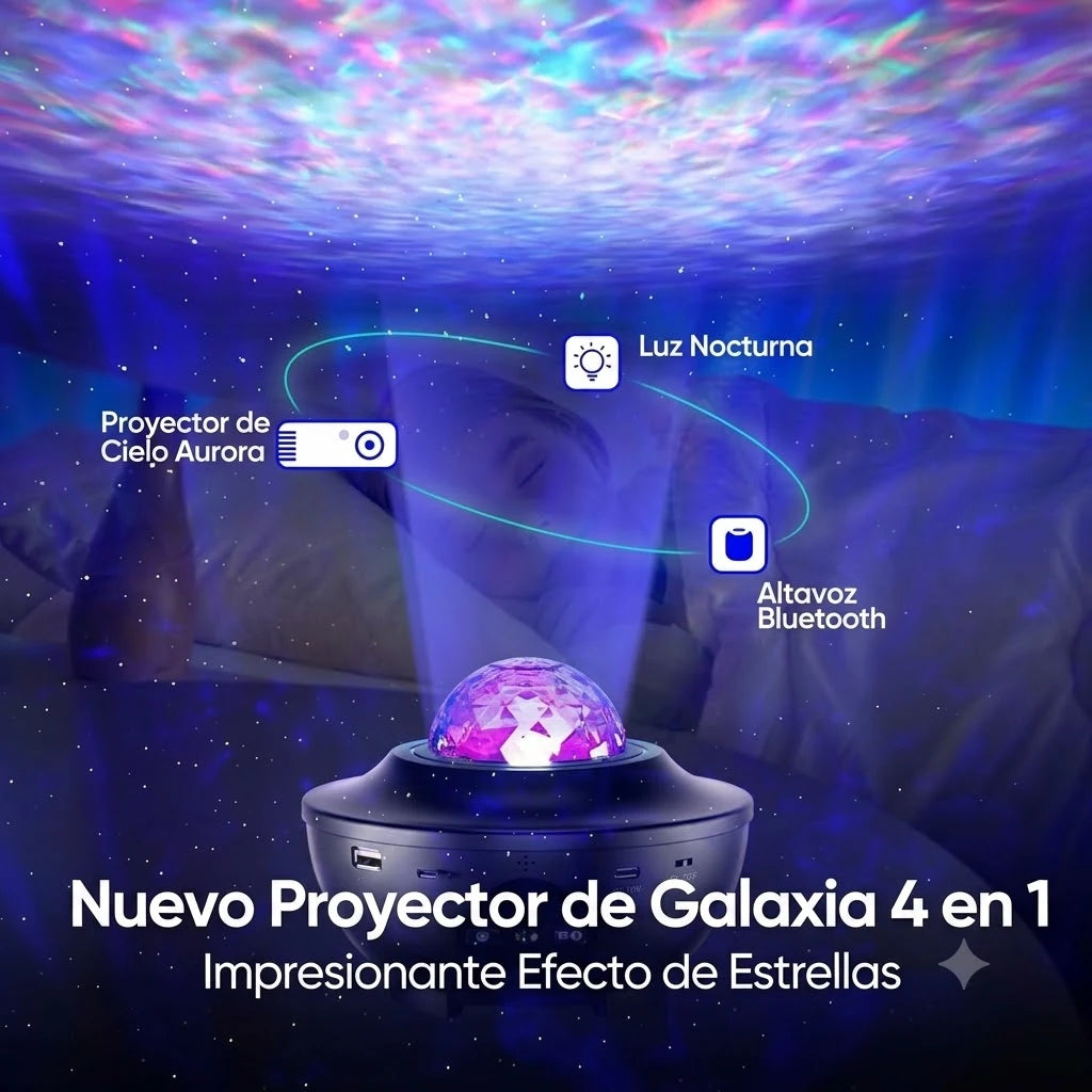 NoctiLux  Transforma tu Cuarto en un Cielo Estrellado Proyector de Estrellas 4 en 1