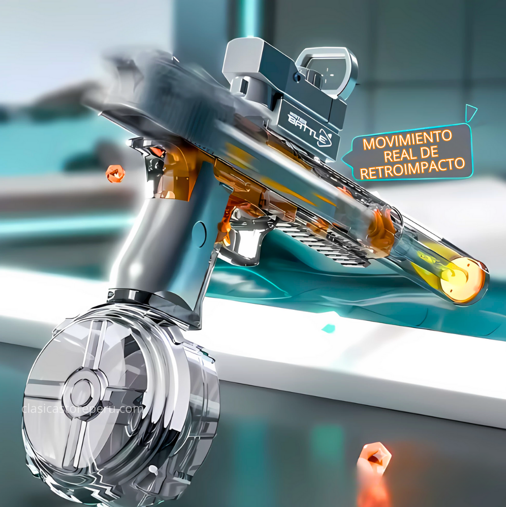 Pistola de Agua Recargable – Disparo Potente – Regalo Navideño que Garantiza Juegos Activos al Instante