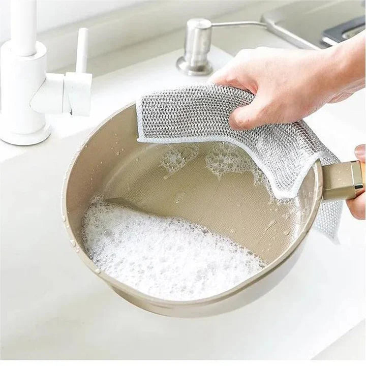 Paños Metálicos Multiuso – Limpieza Sin Rayar – Cocina Impecable por Meses