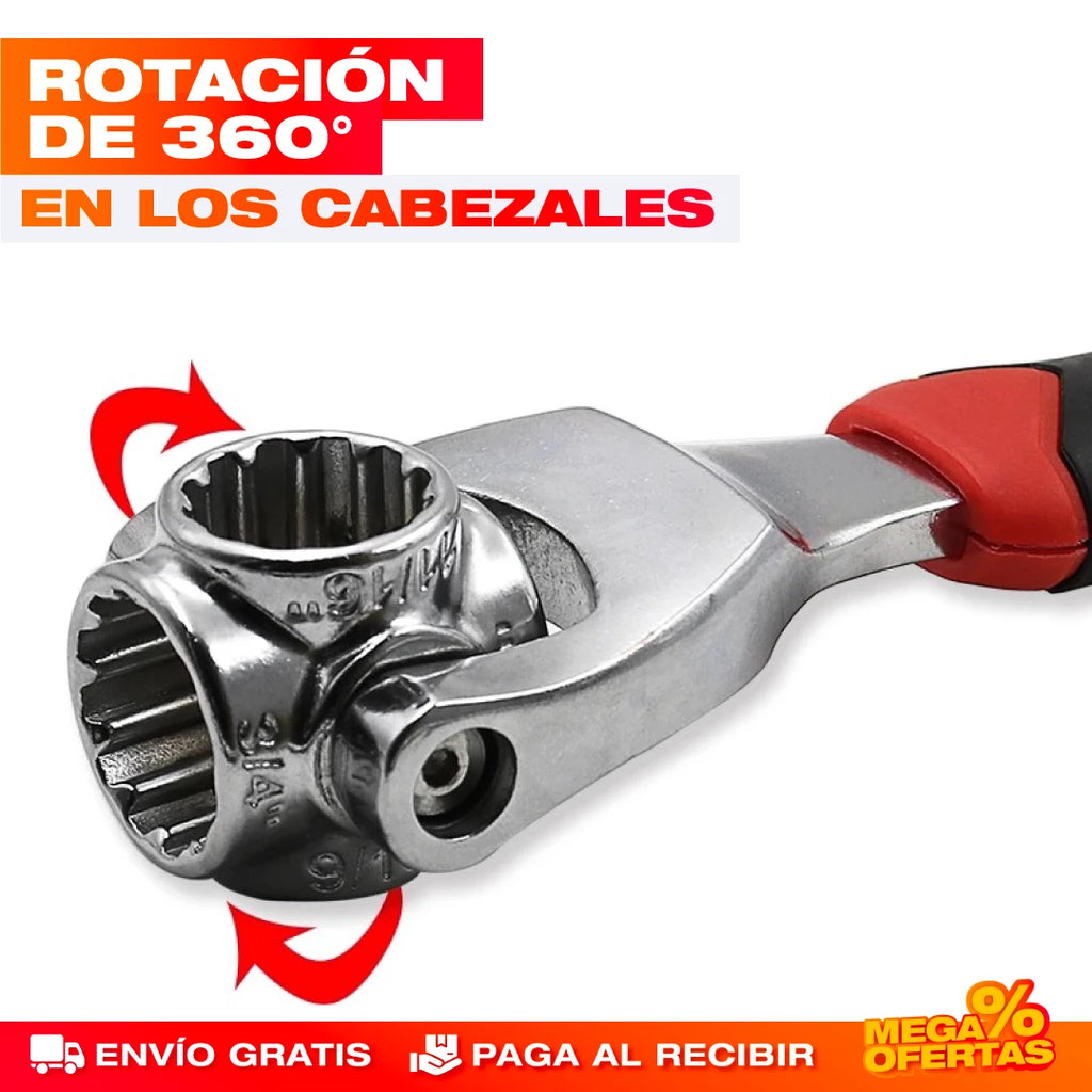 Llave Multifuncional 8 en 1  2x1 – Ajuste Universal – Soluciona Reparaciones del Hogar al Instante