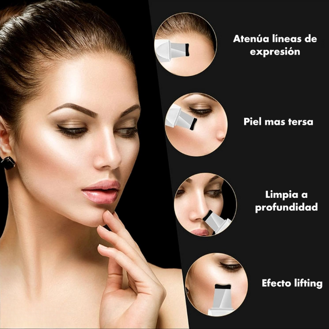 Espátula Facial Ultrasónica – Limpieza Profunda – Piel Más Suave Desde el Primer Uso