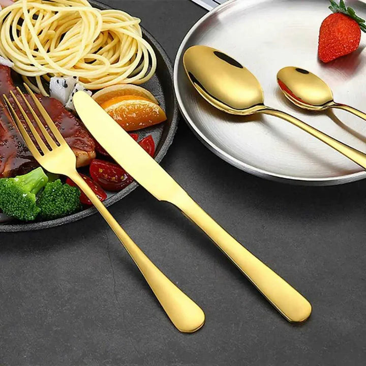 Set de Cubiertos 24 Piezas – Acero Antioxidante – Mesa impecable en segundos todos los días