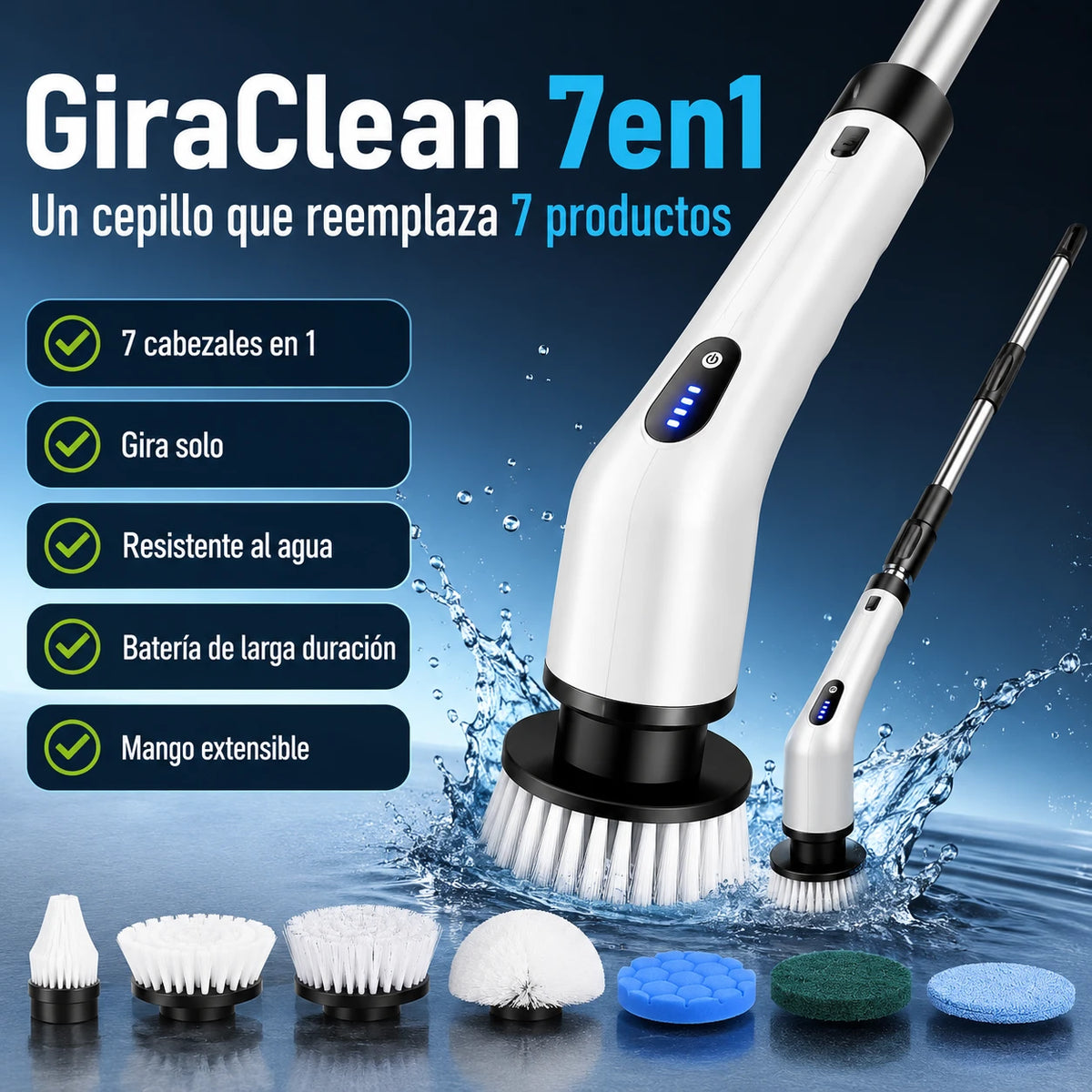 GiraClean 7en1 - Un cepillo que reemplaza 7 productos