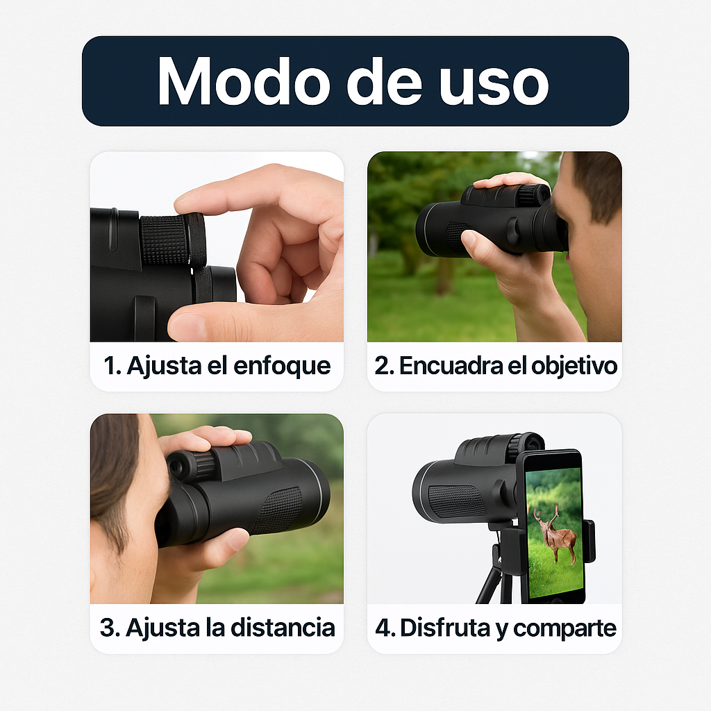 Telescopio Monocular – Amplía tu visión – Conecta con la naturaleza cada día con claridad y detalle.
