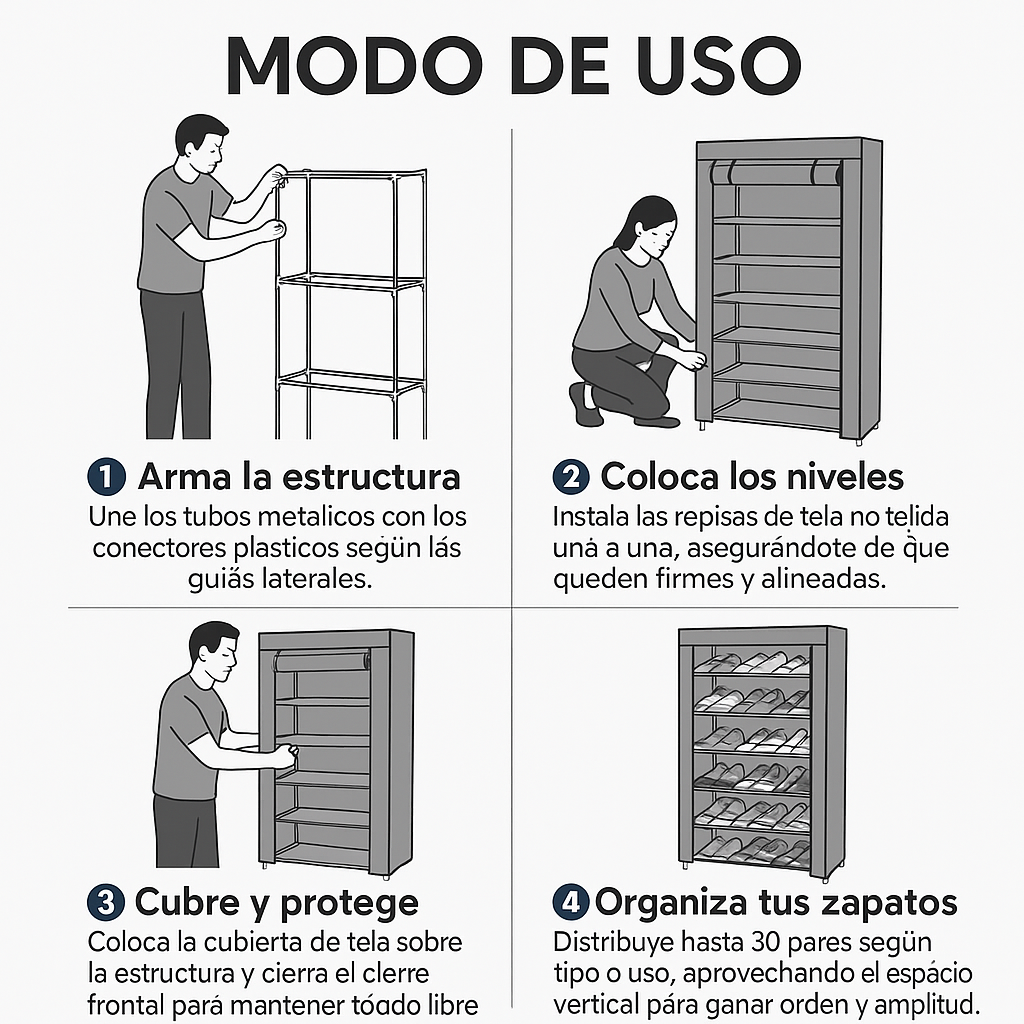 Zapatero Vertical 10 Niveles – Ahorra Espacio y Mantén Tu Hogar en Orden