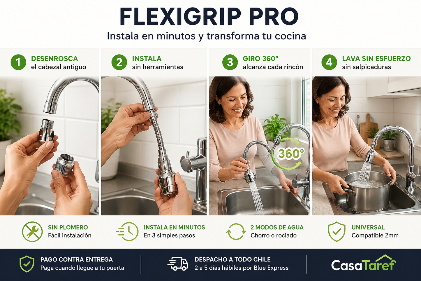 FlexiGrip Pro-Lava sin esfuerzo