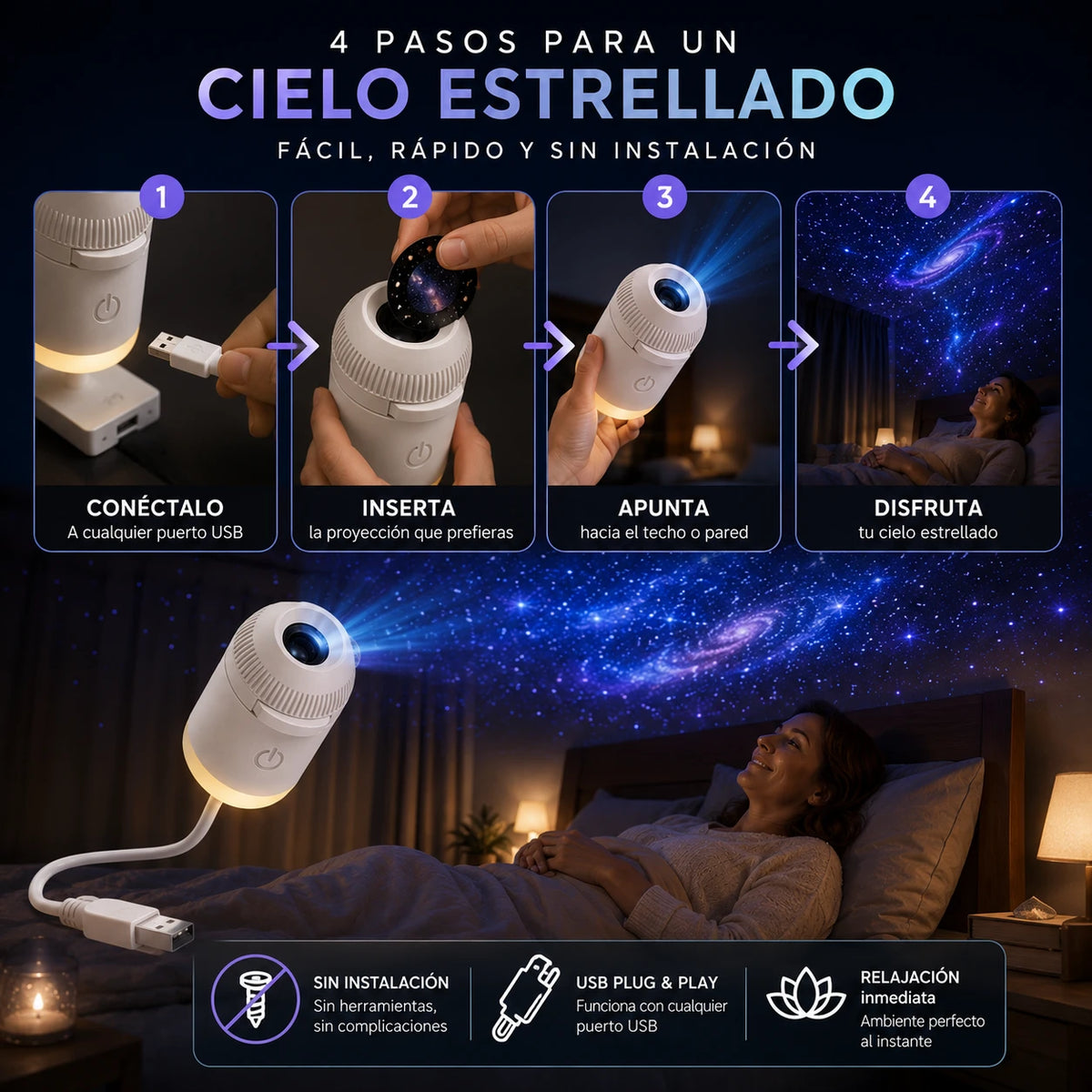StellaGlow — Transforma cualquier pieza en un cielo estrellado