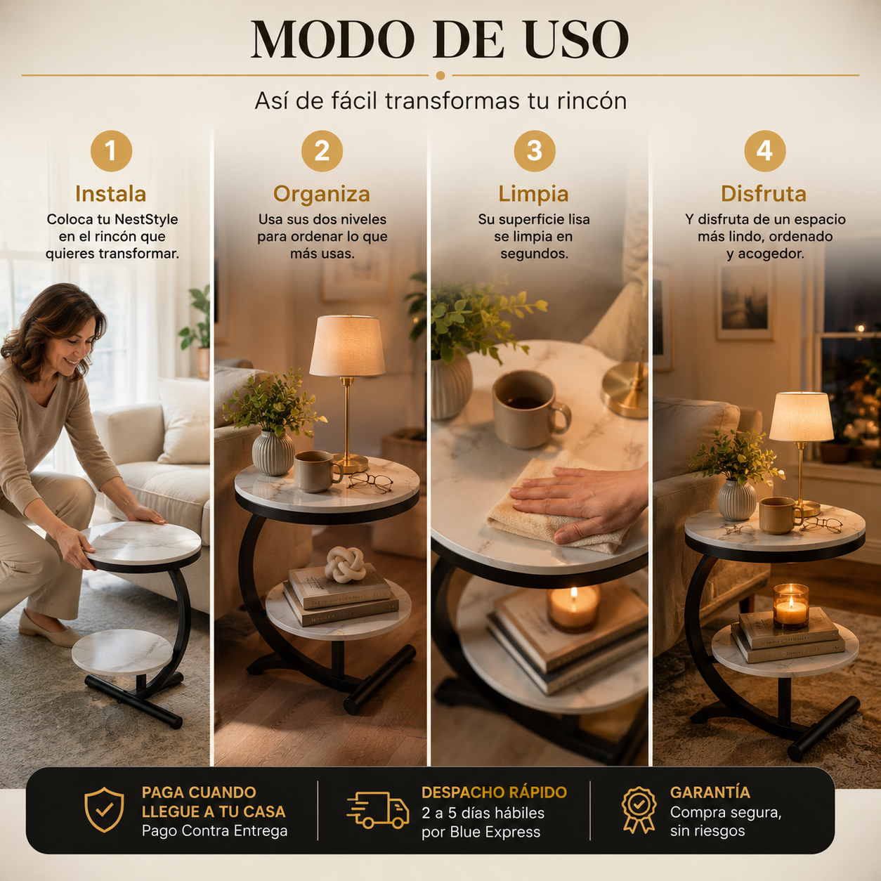 NestStyle — La Mesa Auxiliar que Transforma tu Rincón en un Espacio con Estilo