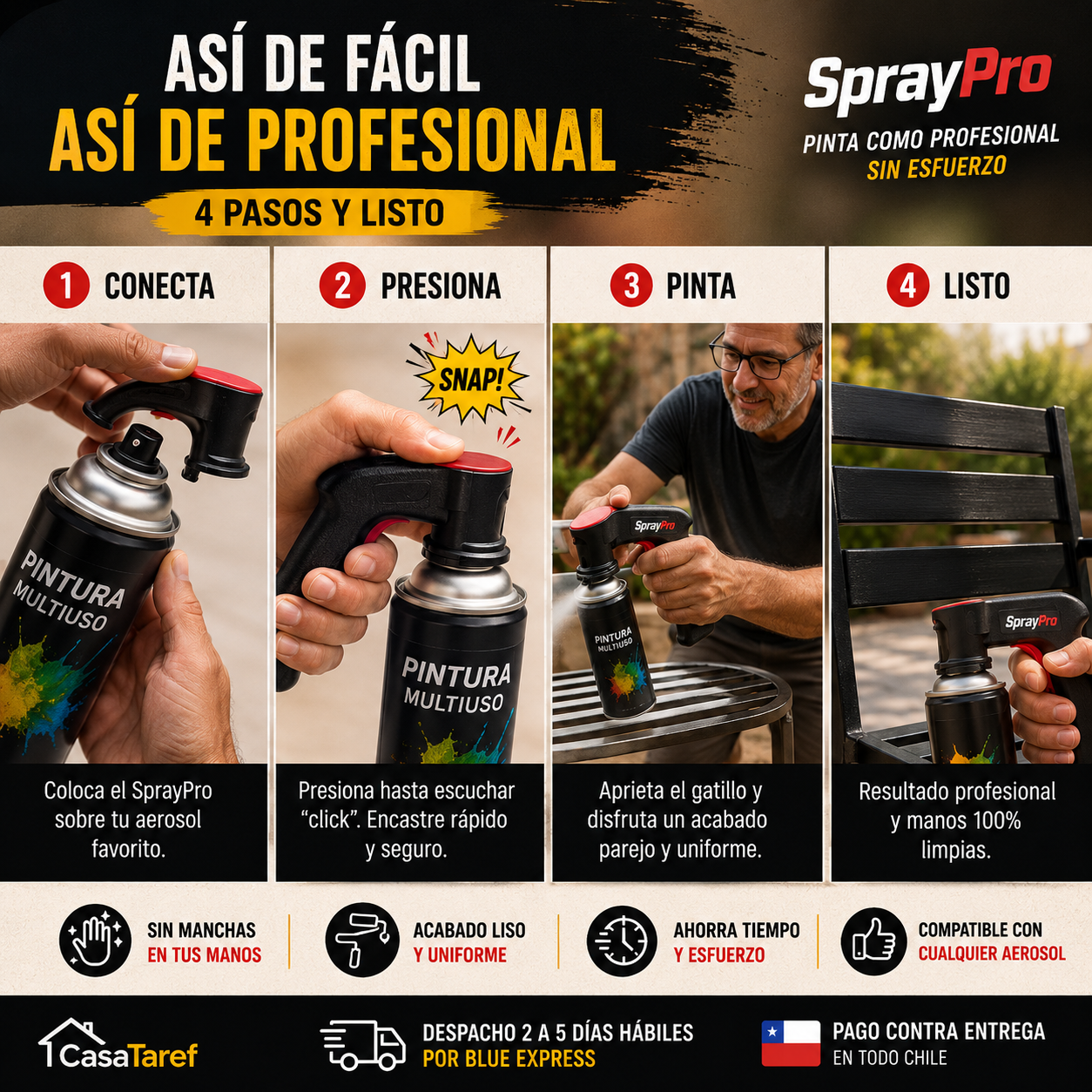 SprayPro — Pinta como profesional sin cansarte los dedos