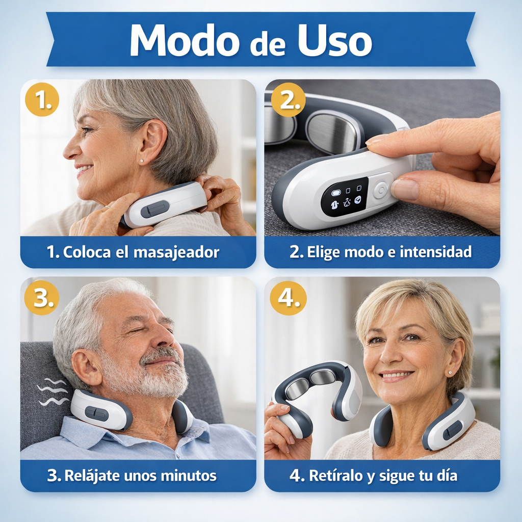 Masajeador Cervical Inteligente – Relajación Diaria – Alivio Visible en Minutos