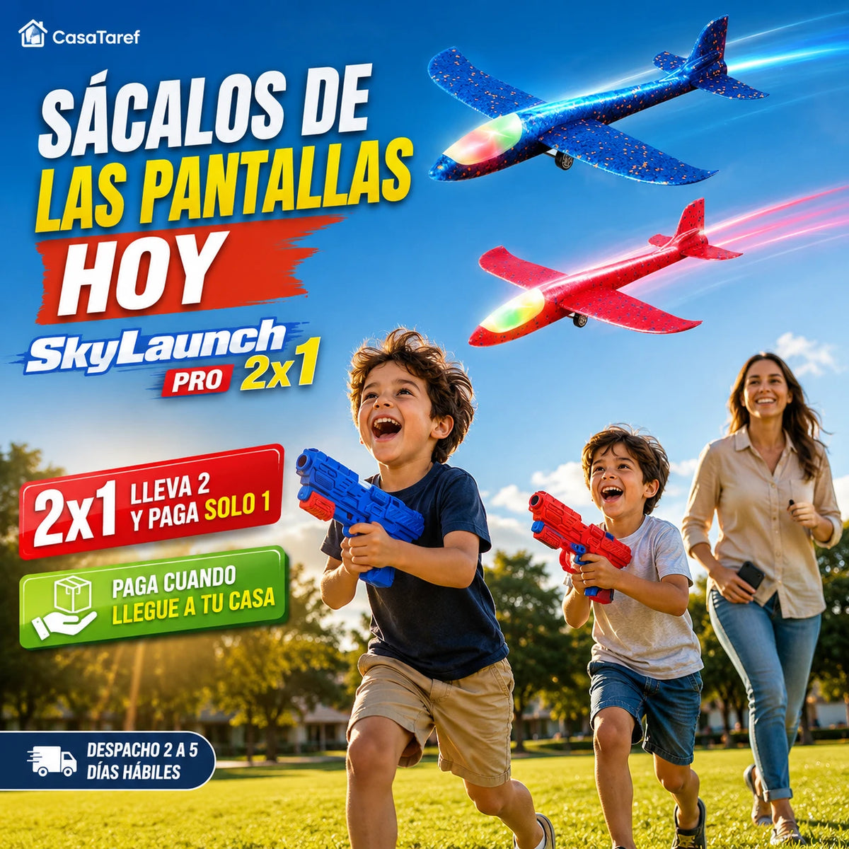 SkyLaunch Pro — 2x1: Lleva 2 aviones y paga solo uno