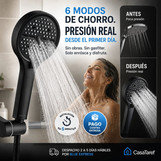 AquaMax Pro - La Ducha que Multiplica la Presión del Agua