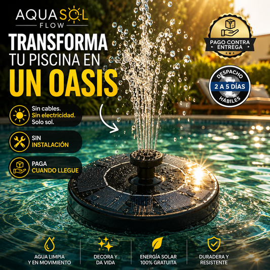 AquaSol Flow — Transforma tu piscina en un oasis sin cables ni electricidad
