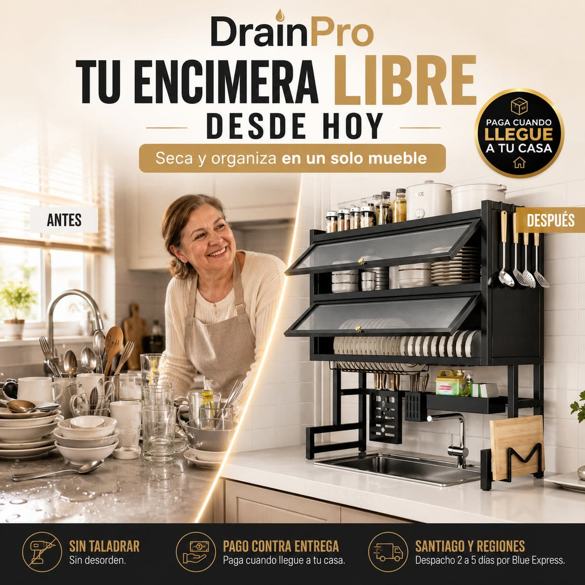 DrainPro — Organiza Tu Cocina Sin Perder Espacio