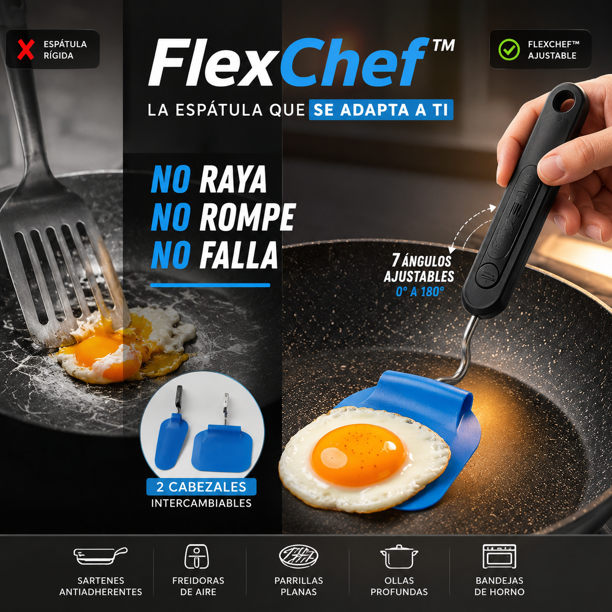 FlexChef™ - La Espátula que se Adapta a Ti
