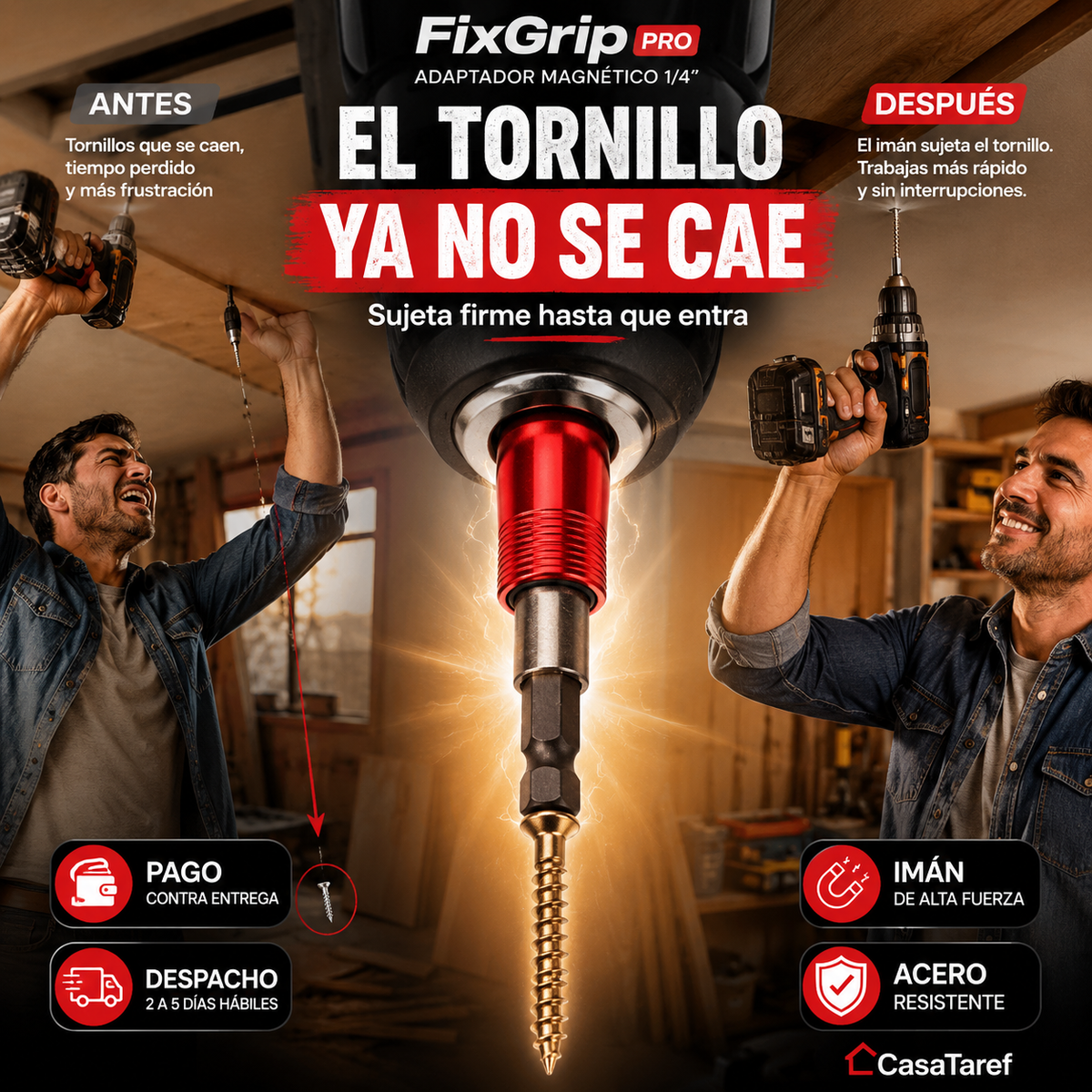 FixGrip Pro - El imán que sujeta el tornillo y no lo suelta hasta que entra