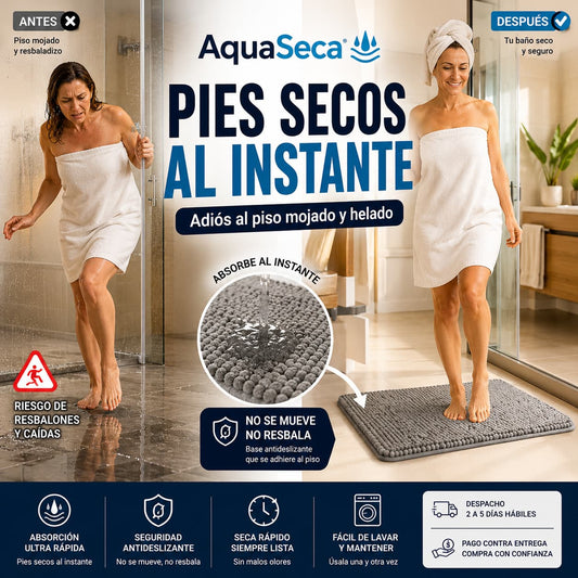 AquaSeca - Tus pies secos al instante al salir de la ducha