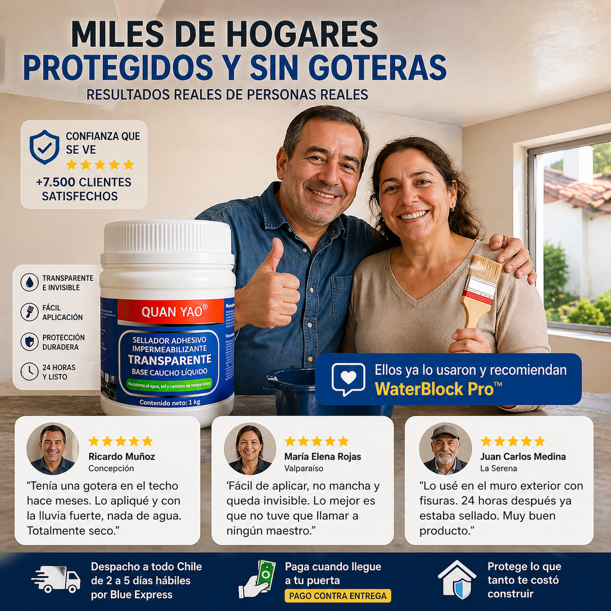 WaterBlock Pro™ - Sella Filtraciones al Instante, Sin Obras Ni Manchas