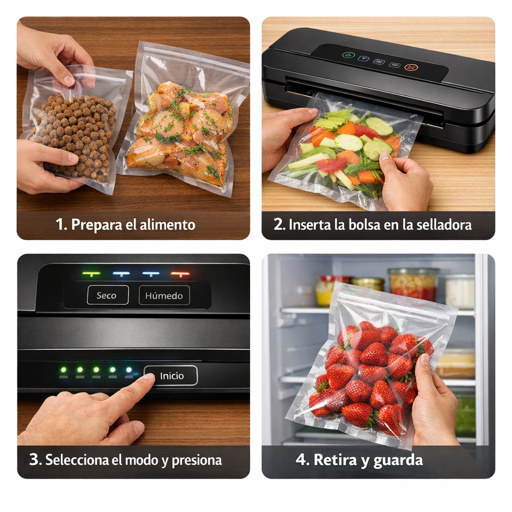 Selladora al Vacío Touch – Conserva tus alimentos hasta 5 veces más frescos desde el primer uso