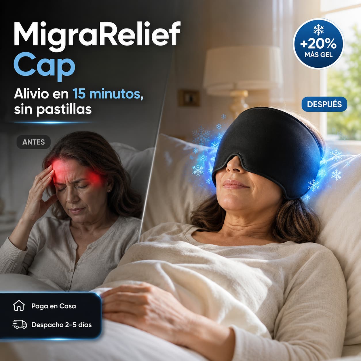 MigraRelief Cap — Adiós al dolor en minutos, sin pastillas