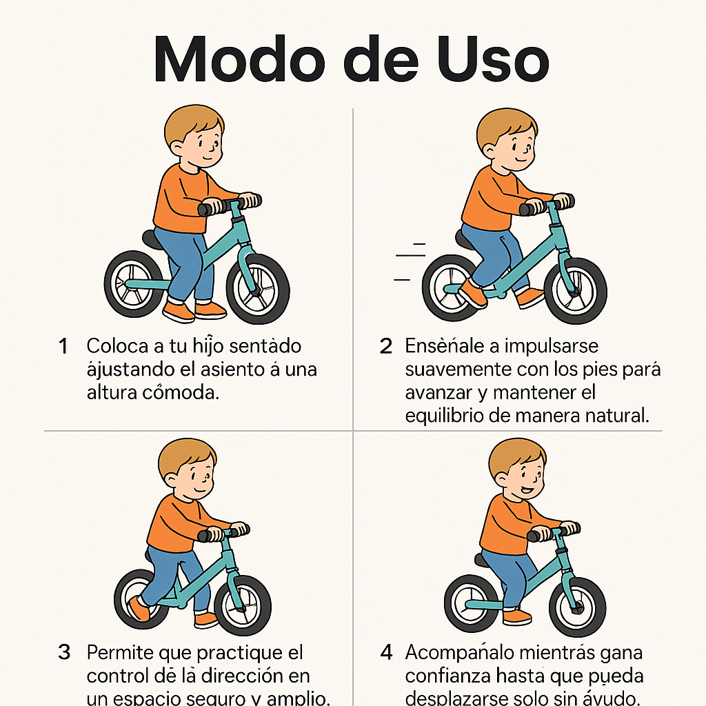 Bicicleta de Aprendizaje – Equilibrio Natural – Tu hijo anda seguro en solo 7 días