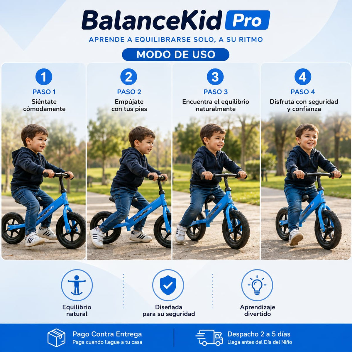 BalanceKid Pro — El Regalo que Enseña a Tu Niño a Andar en Bici
