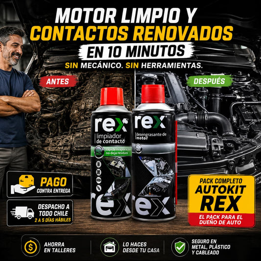 AutoKit Rex — El motor limpio y los contactos restaurados en un solo pack