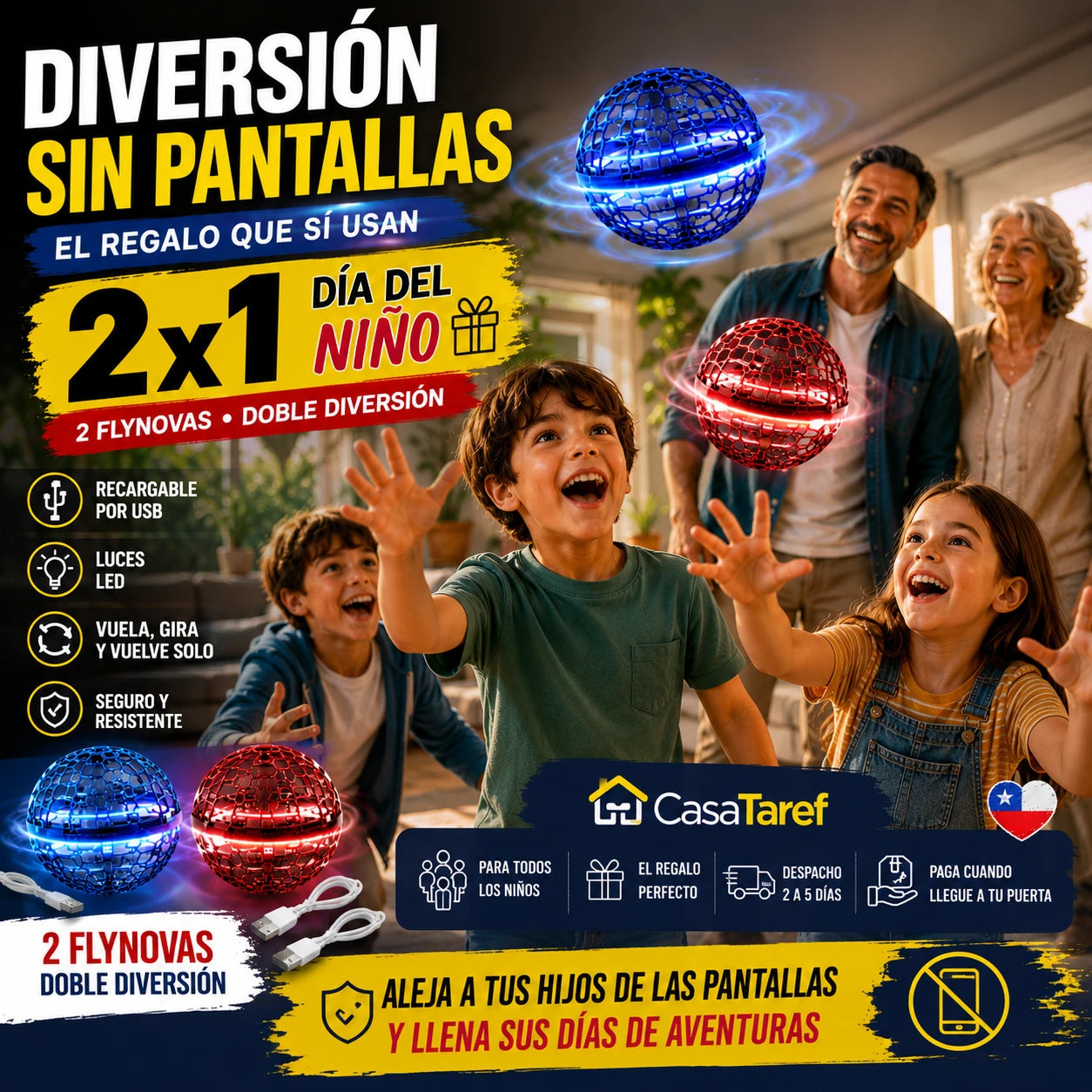 FlyNova Kids — 2 Juguetes Voladores para el Día del Niño