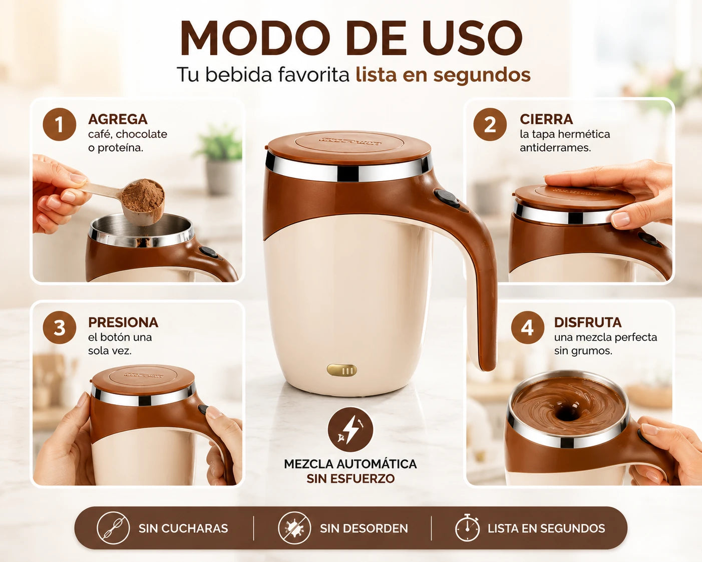 MixPro — Tu bebida perfecta en segundos, sin cucharas ni esfuerzo