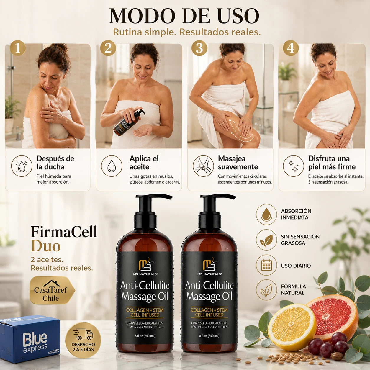 FirmaCell Duo — 2 Aceites Anticelulíticos que Reafirman tu Piel desde Adentro