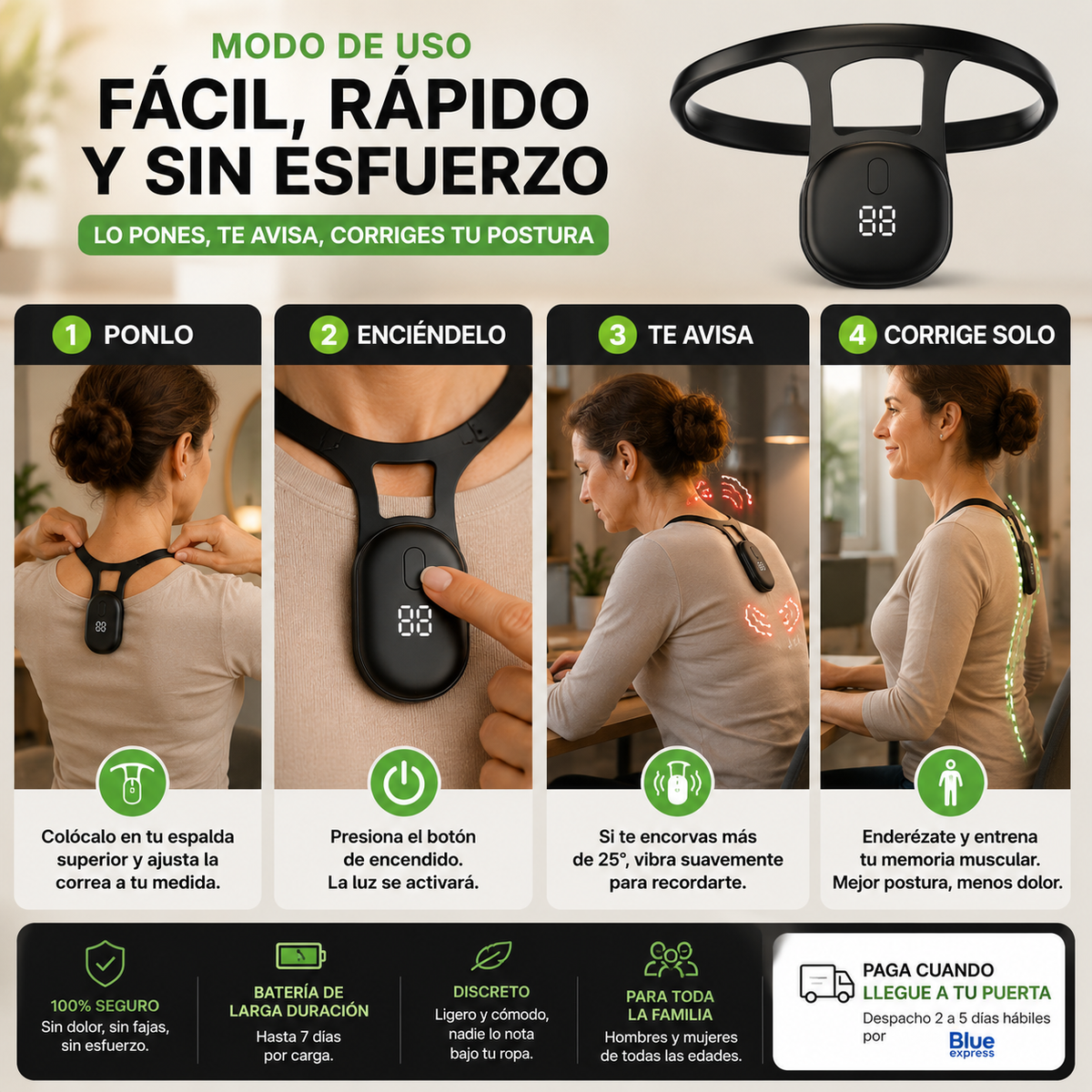 PostureSmart Pro — Corrige tu Postura y Elimina el Dolor de Espalda Sin Esfuerzo