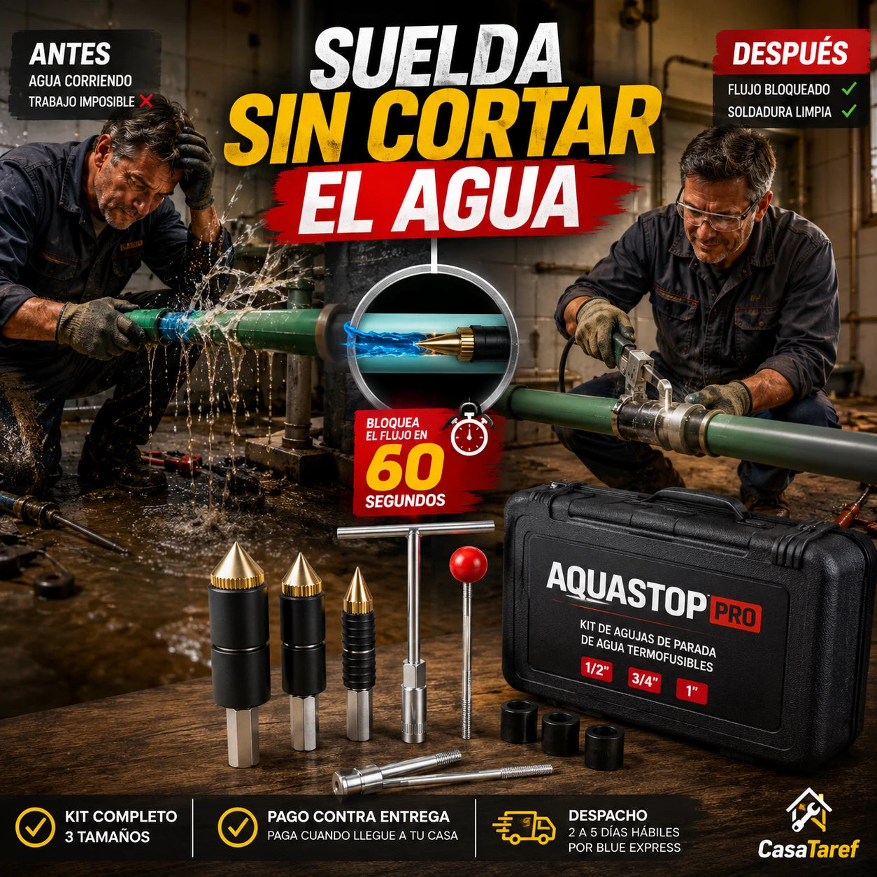 AquaStop Pro – Suelda tuberías PPR sin cortar el agua
