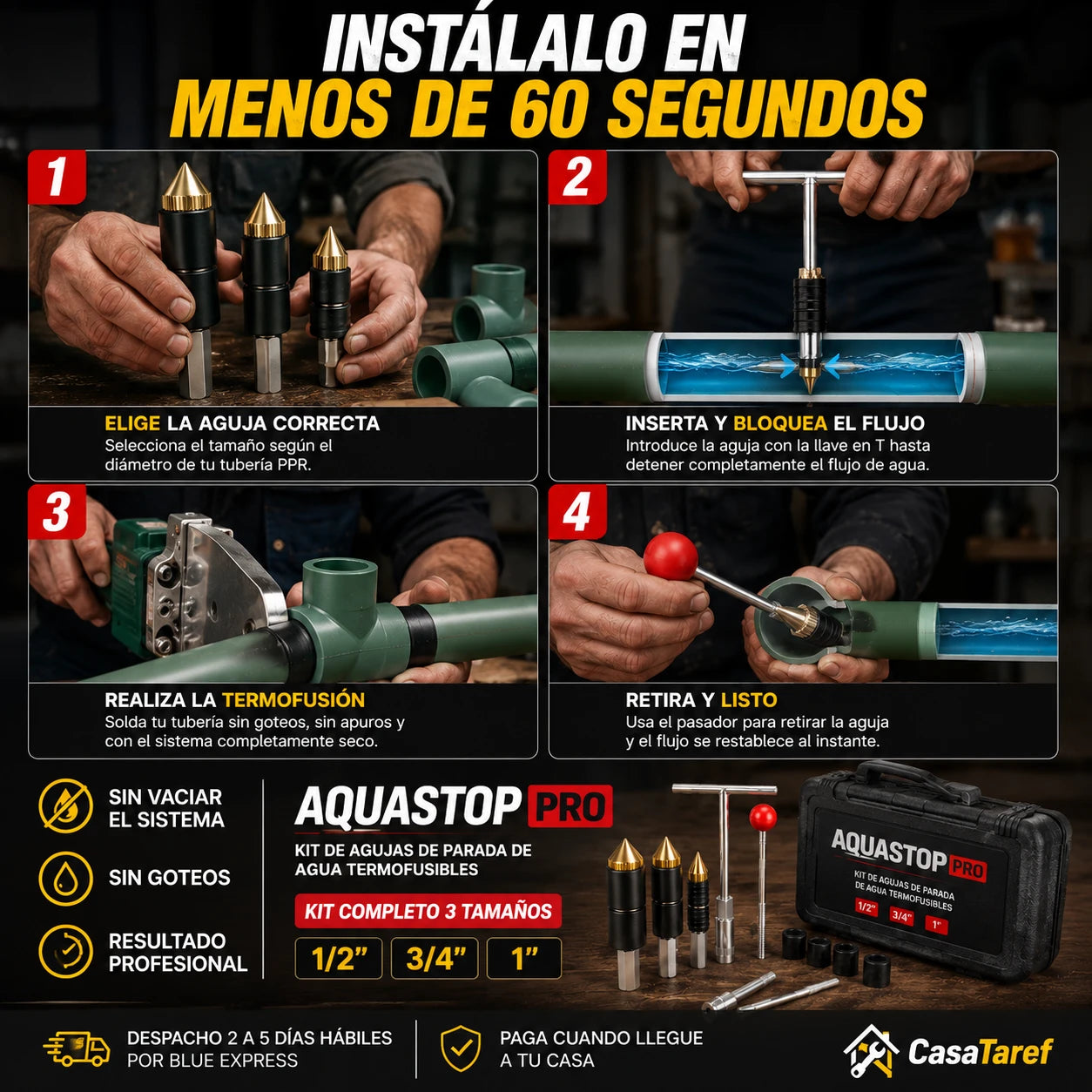 AquaStop Pro – Suelda tuberías PPR sin cortar el agua