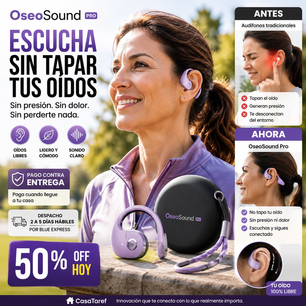 OseoSound Pro — Escucha Todo Sin Tapar Tus Oídos