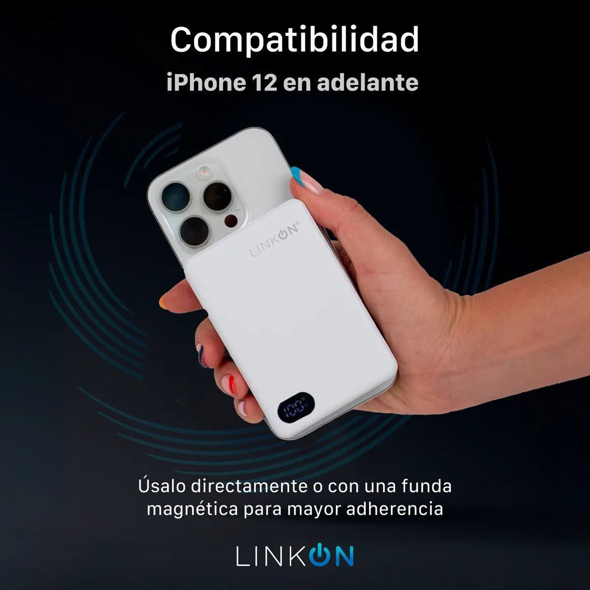 Batería Portátil Magnética Inalámbrica Iphone – Carga Segura sin Cables – Energía Confiable Todo el Día