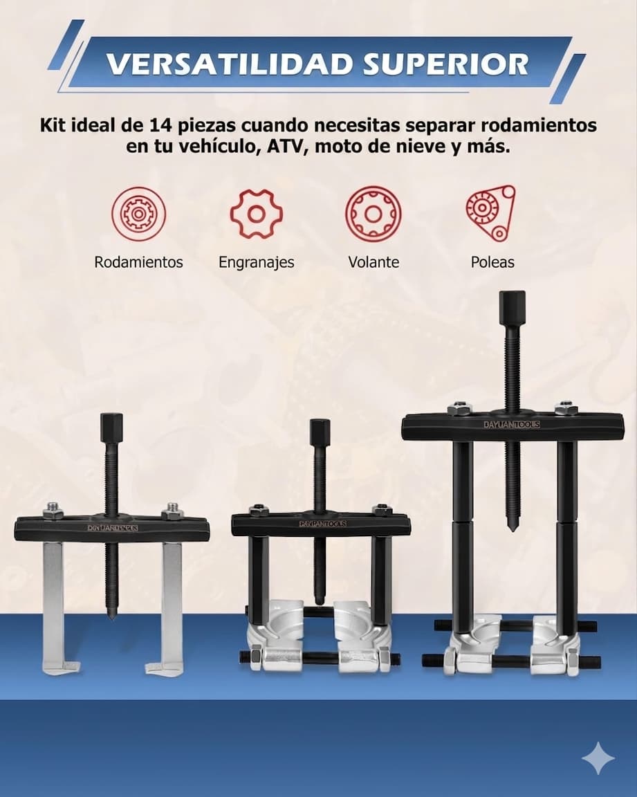 ExtractPro — Extrae Cualquier Rodamiento Sin Dañar el Motor