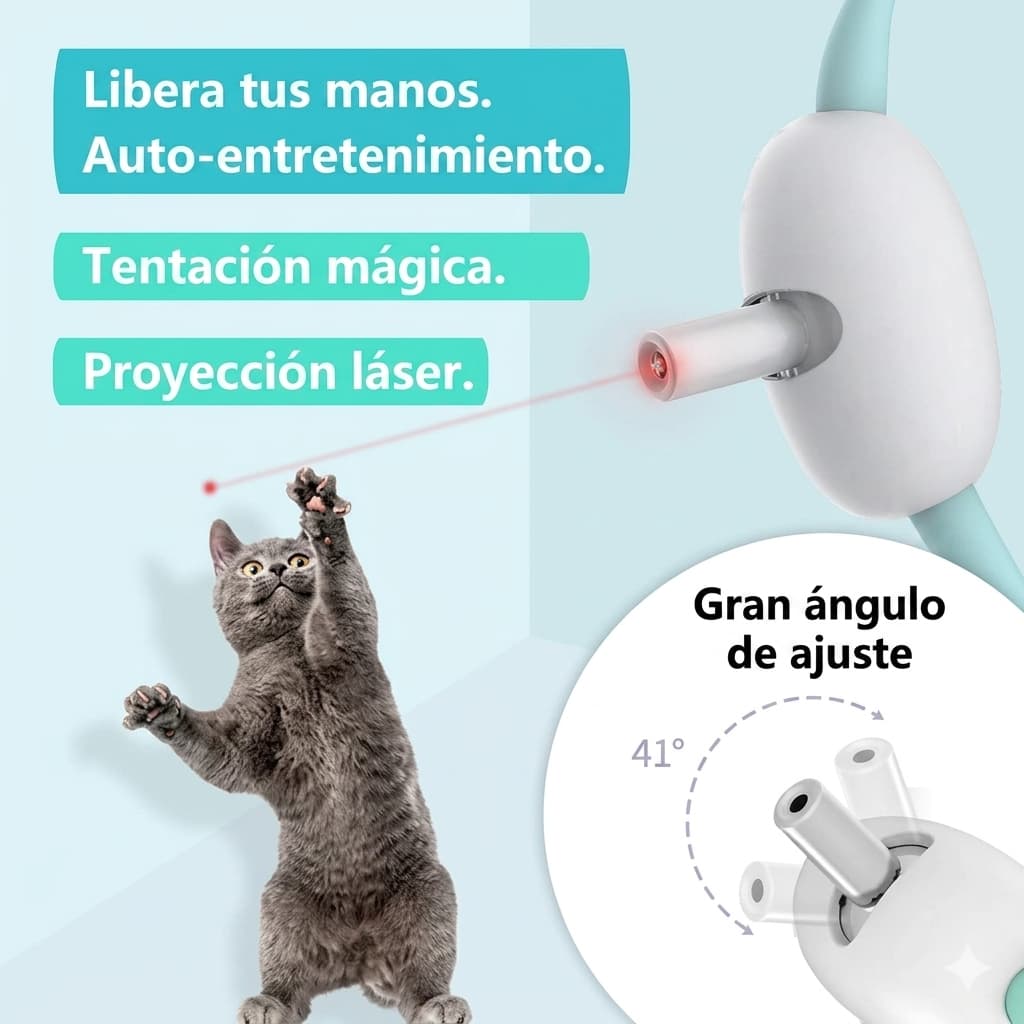 LaserPet 360 - El Collar que Ejercita a tu Gato Solo