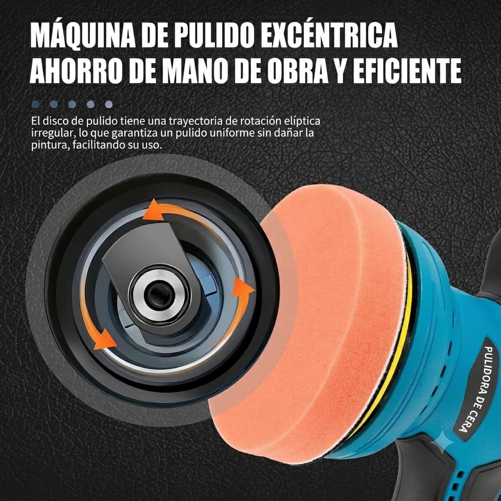 Pulidora Inalámbrica para Autos – Pule y Encera en Minutos – Brillo Profesional desde el Primer Uso
