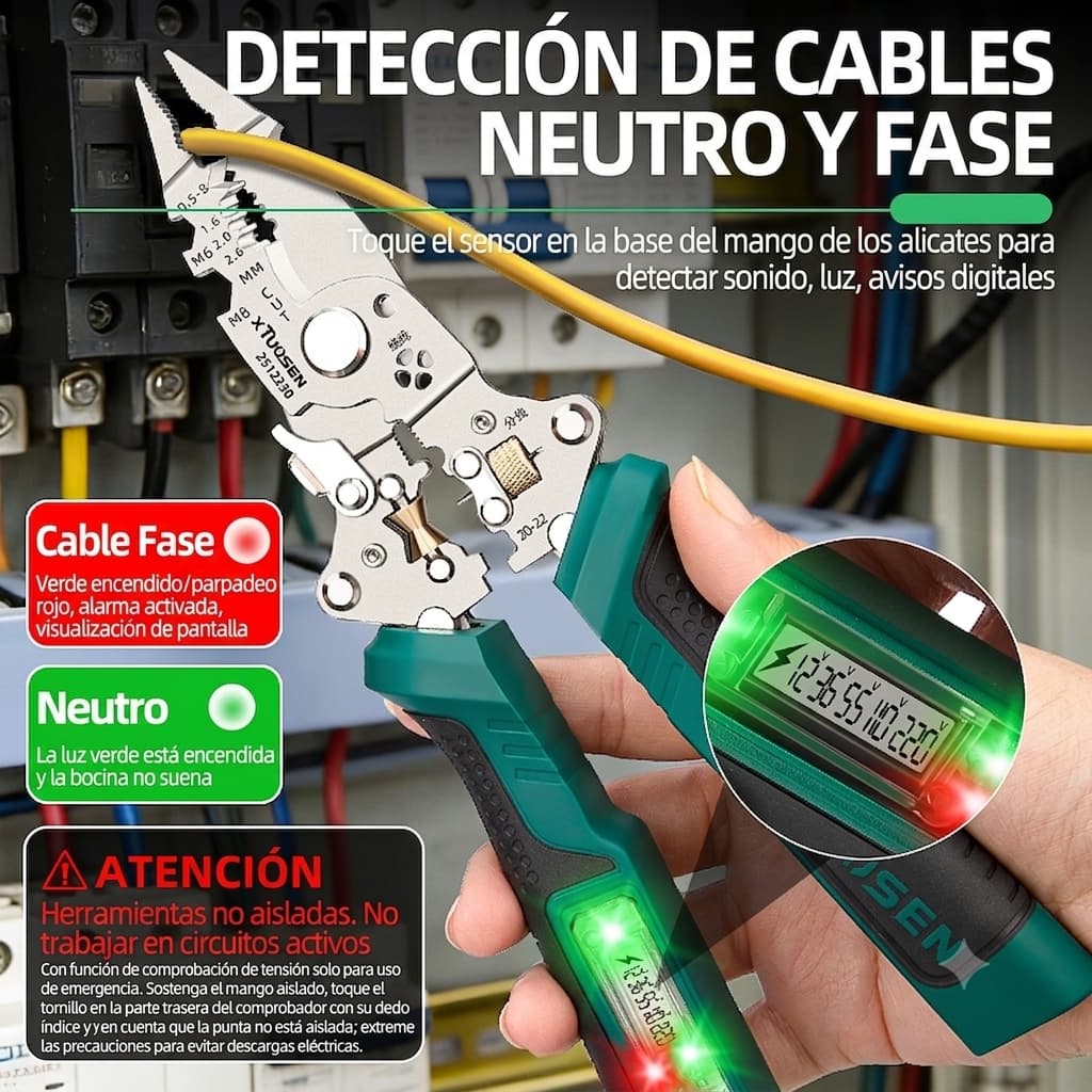 VoltGrip Pro - Pela cables y detecta voltaje con una sola herramienta