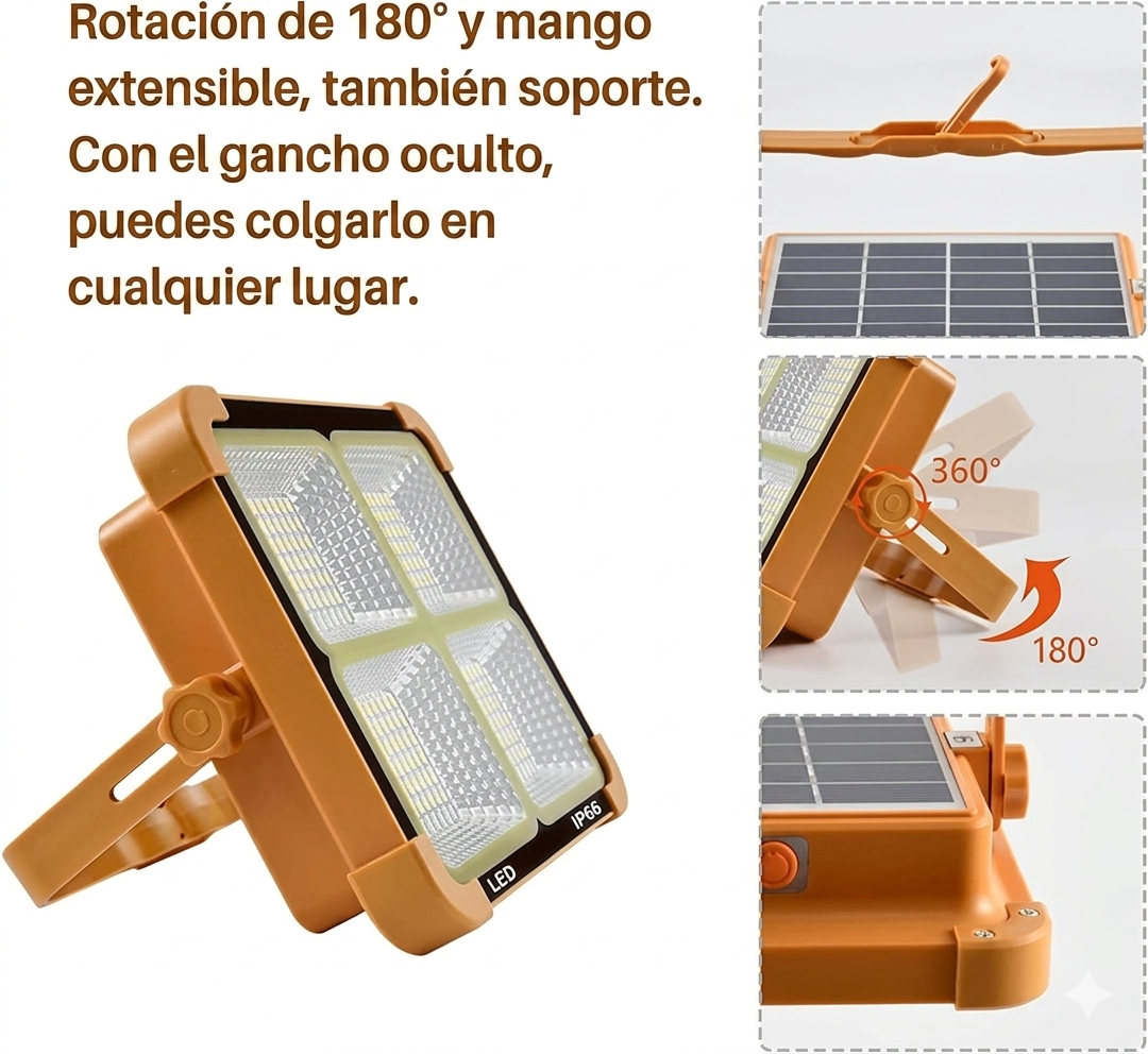 2x1 - SolarPro 2000  - Ilumina cualquier rincón sin enchufes ni facturas