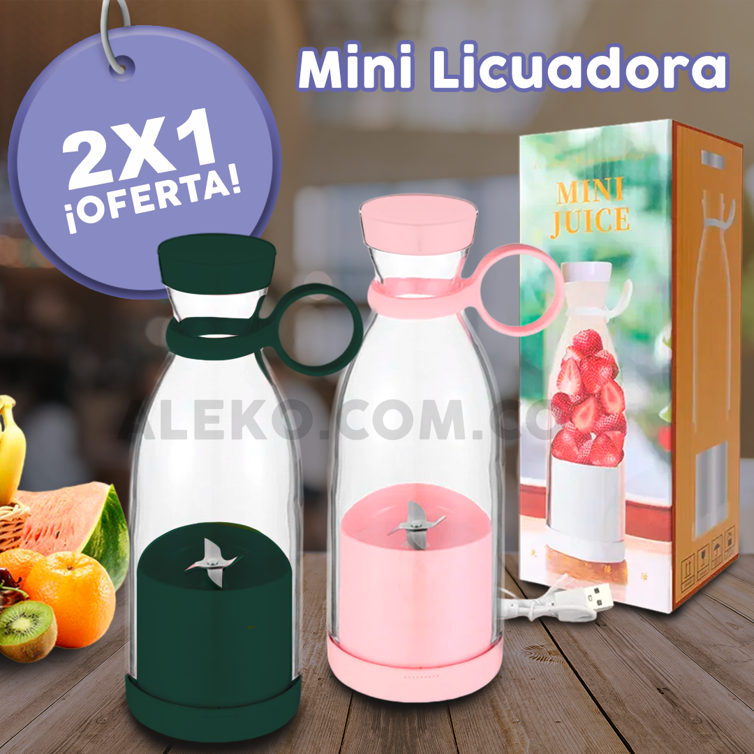 Mini Licuadora Portátil 2x1  – Batidos en Segundos – Listos para Disfrutar en Menos de 30s