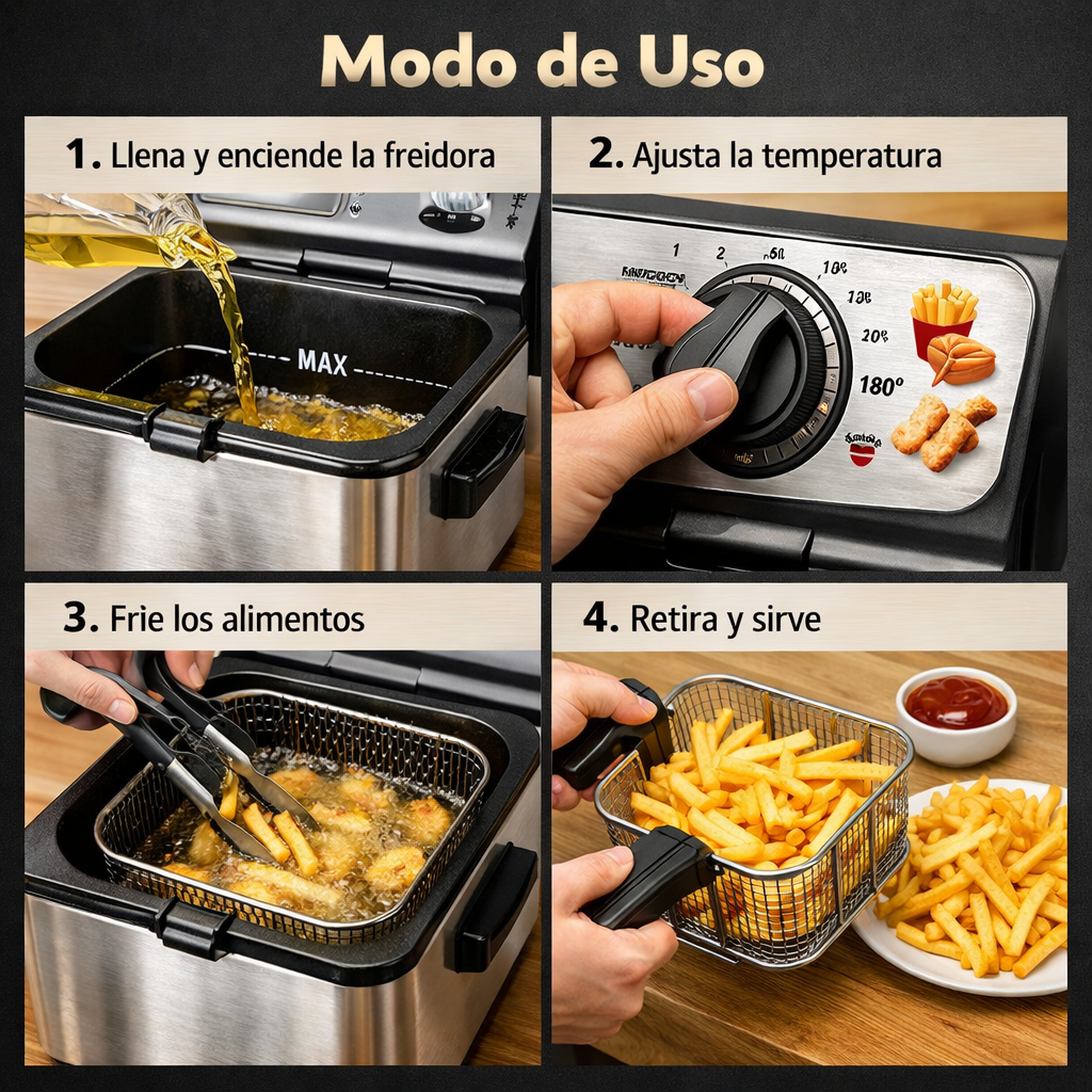 FryPro 6L – Frituras crujientes y abundantes para toda la familia