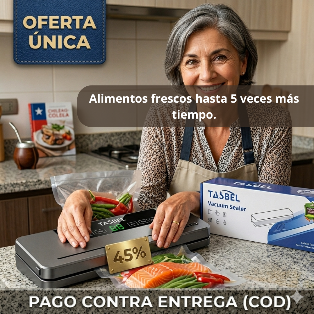 Selladora al Vacío Touch – Conserva tus alimentos hasta 5 veces más frescos desde el primer uso