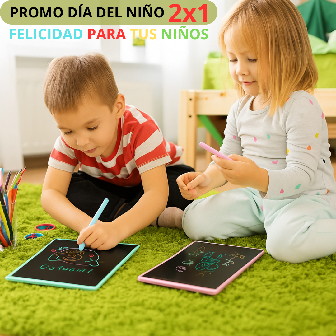 Promo 2x1: Pizarra Mágica LCD – Dibuja y Aprende – El regalo 2x1 perfecto para este Día del Niño sin pantallas