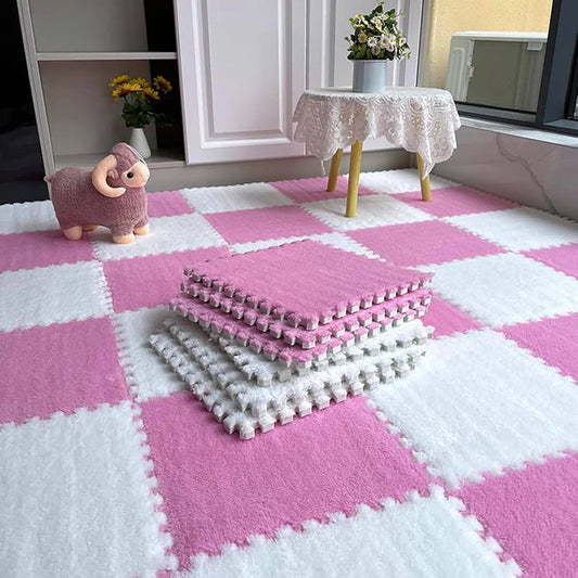 Alfombra Modular de Felpa — Se Arma Sin Herramientas — Tu Piso Frío Convertido en Calidez en Minutos